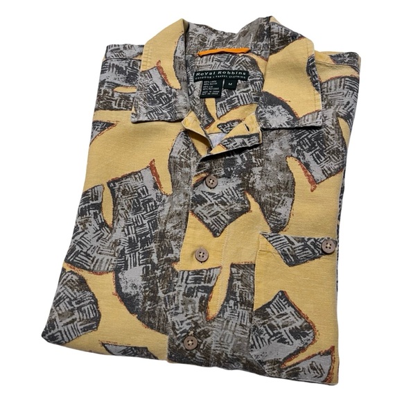 ROYAL ROBBINS CAMP COLLAR LINEN SHIRT - Picture 3 of 3